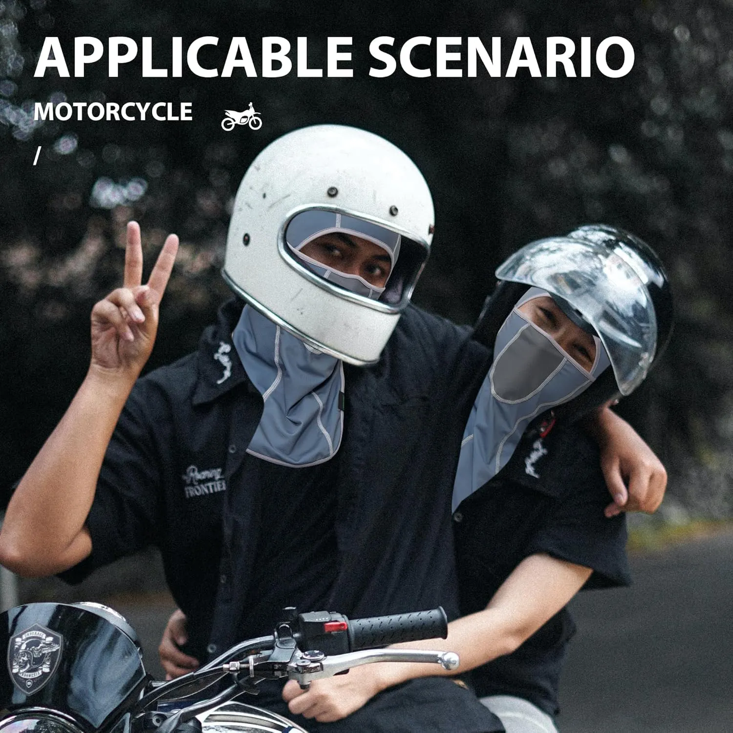 LONGLONG Balaclava Face Mask- 2 Pcs Sun Protection Mask Dustproof, Breathable Summer Full Face Cover for Motorcycle, Cycling