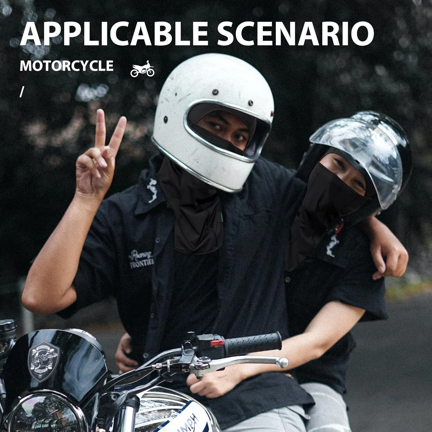 LONGLONG Balaclava Face Mask- 2 Pcs Sun Protection Mask Dustproof, Breathable Summer Full Face Cover for Motorcycle, Cycling