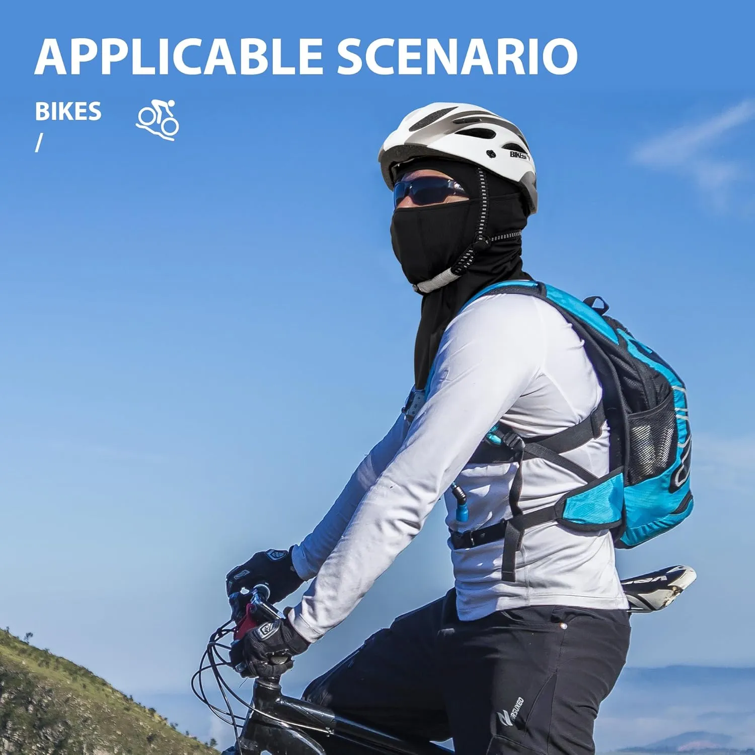 LONGLONG Balaclava Face Mask- 2 Pcs Sun Protection Mask Dustproof, Breathable Summer Full Face Cover for Motorcycle, Cycling