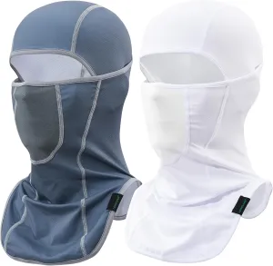 LONGLONG Balaclava Face Mask- 2 Pcs Sun Protection Mask Dustproof, Breathable Summer Full Face Cover for Motorcycle, Cycling
