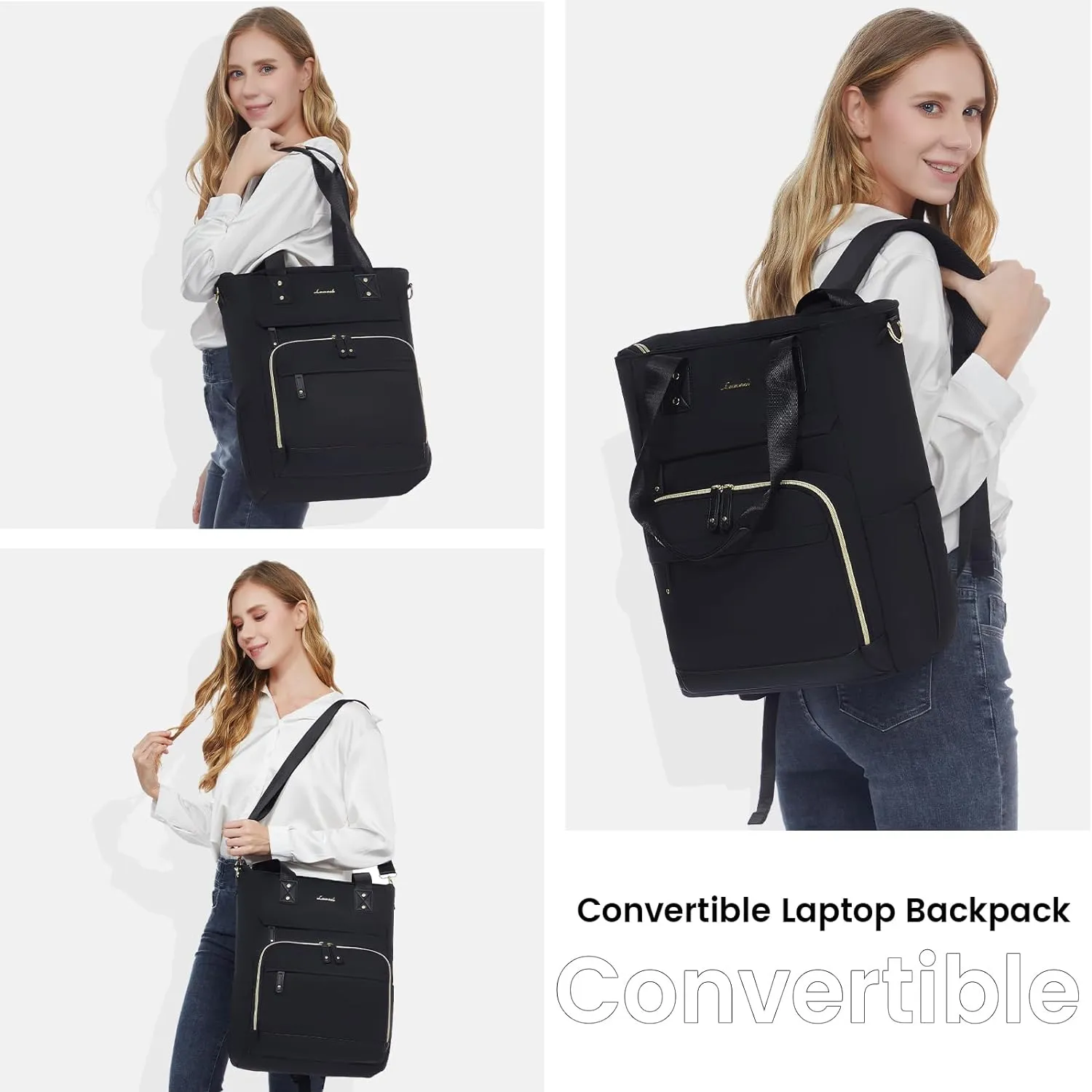 LOVEVOOK Laptop Backpack for Women, 15.6 Inch Work Backpack with Laptop Compartment, Water Resistant Computer Backpack for College, Travel, Commuter