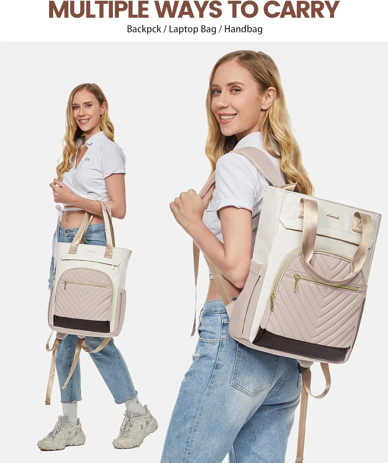 LOVEVOOK Laptop Backpack for Women, 15.6 Inch Work Laptop Bag Teacher Nurse Backpack, Wide Open Travel Tote Backpack Purse Business Computer Daypack
