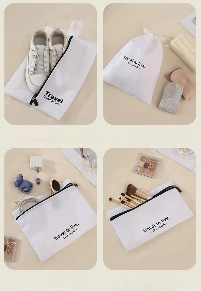Luggage Organizer Travel Set 7 Piece (White)