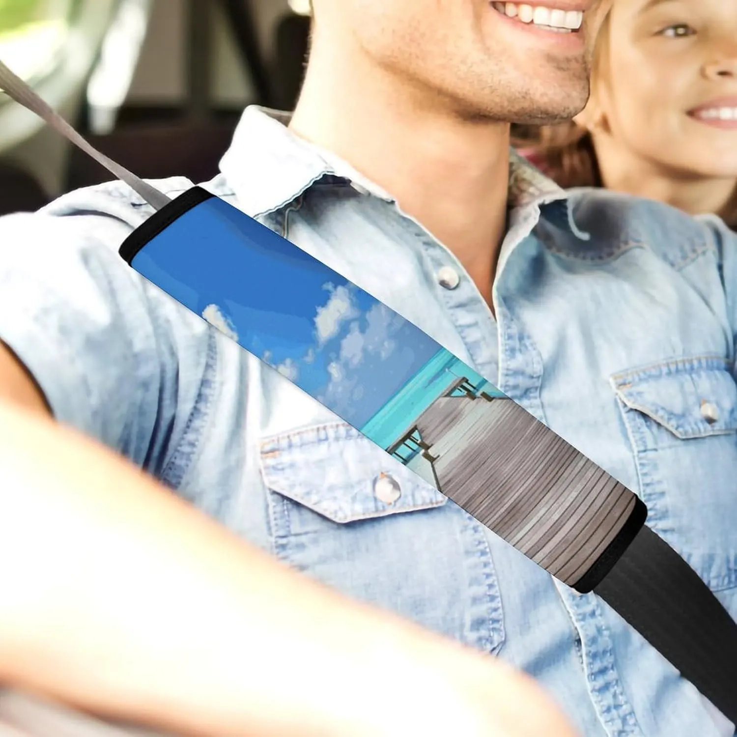 Maldives Holidays Auto Seat Belt Cover 1PCS Universal Car Seat Belt Shoulder Protector Pad, Protect Your Shoulders and Neck for Car Seat Belt, Shoulder Bag, Backpack