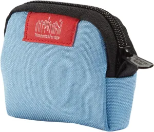 Manhattan Portage Coin Purse With Divider And Zipper Closure Credit Card Holder Cash Organizer Jewelry Pouch Fits Cards Money Change for Women and Men (Ice Blue)