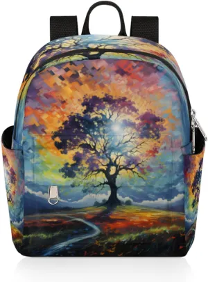 Maple Trees Sketch Print Mini Backpack Purse for Women Lightweight Shoulder Bag Women Shopping Backpack Small Backpacks Purse