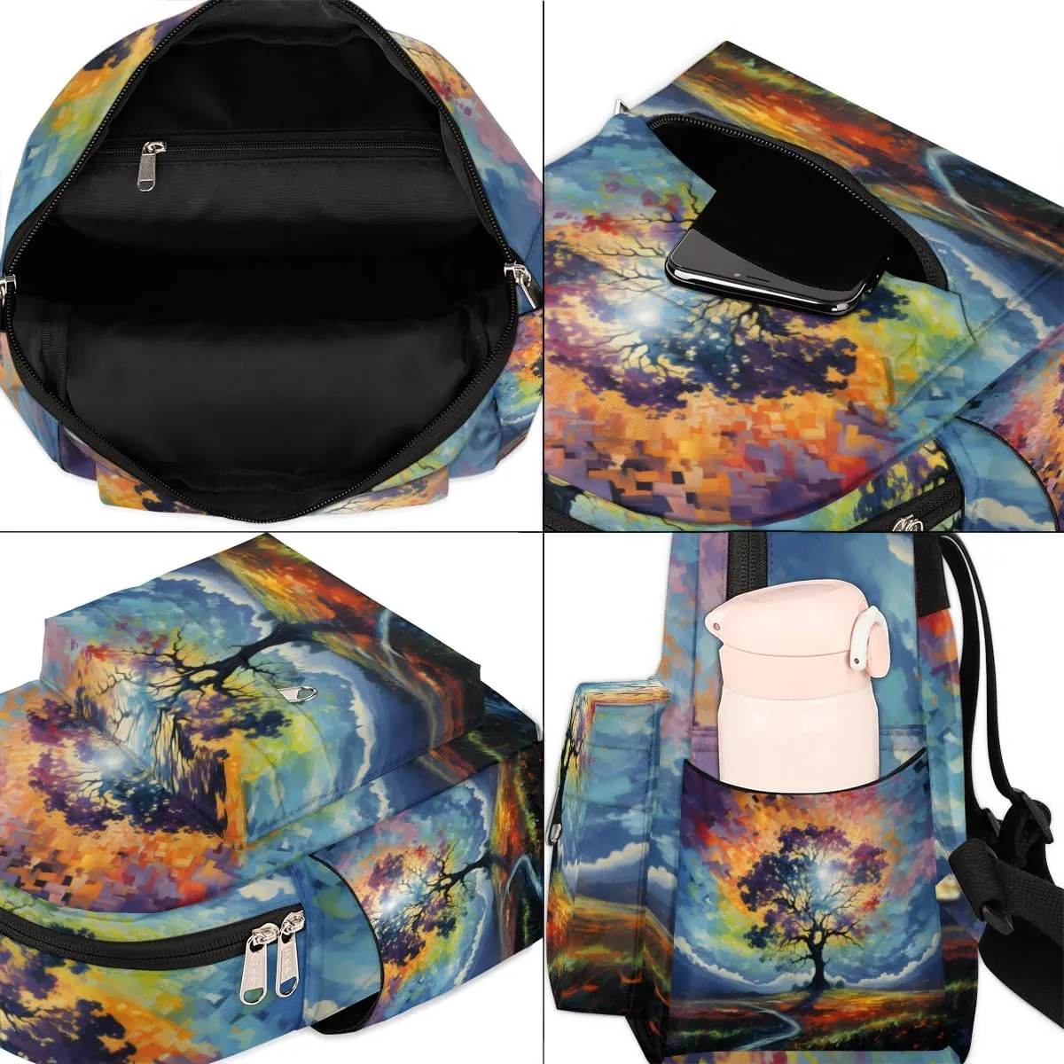 Maple Trees Sketch Print Mini Backpack Purse for Women Lightweight Shoulder Bag Women Shopping Backpack Small Backpacks Purse
