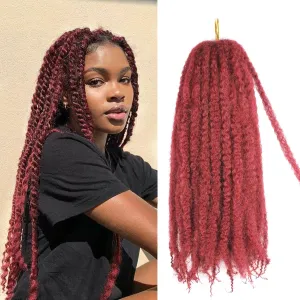 Marley Twist Braiding Hair 18 Inch Marley Hair 8 Packs Kinky Twist Hair Extensions for Afro Kinky Curly Braiding Soft and Natural Crochet Hair (18 Inch 8packs,BUG)