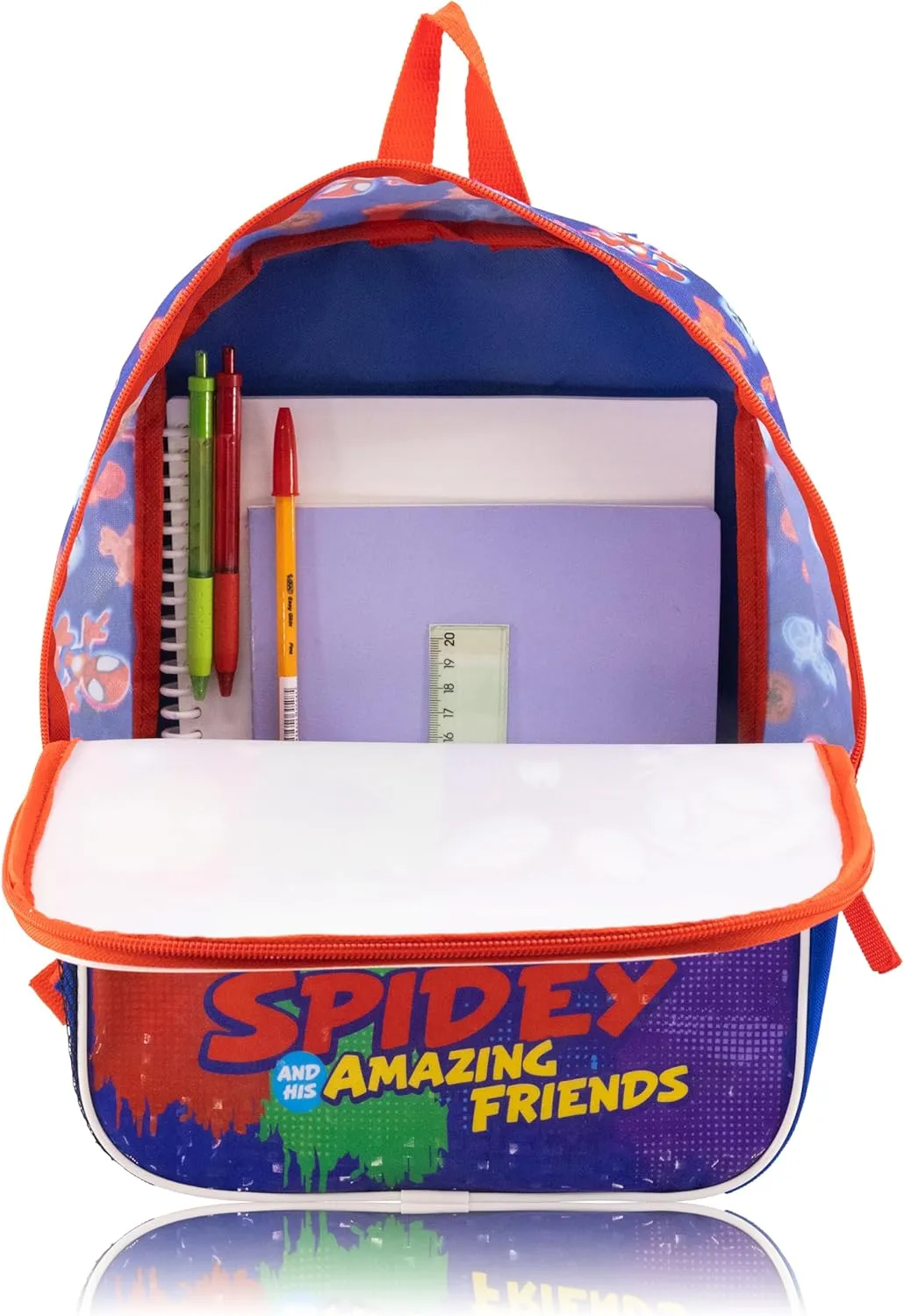 Marvel Spidey and His Amazing Friends Backpack With Lunch Box for Kids | Insulated Lunch Bag Lunch Box for Boys, Girls, Toddlers | 14" Backpack for School and Reusable Lunchbox