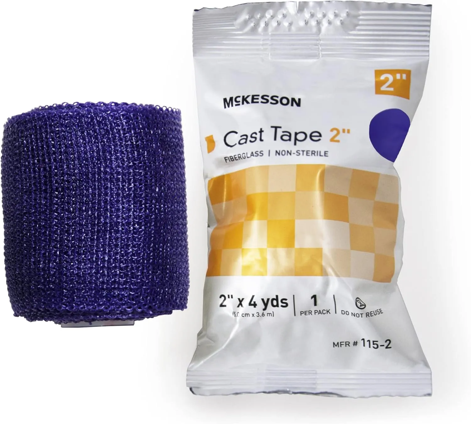 McKesson Cast Tape, Fiberglass, Purple, 2 in x 4 yds, 1 Count, 10 Packs, 10 Total