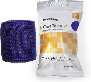 McKesson Cast Tape, Fiberglass, Purple, 2 in x 4 yds, 1 Count, 10 Packs, 10 Total