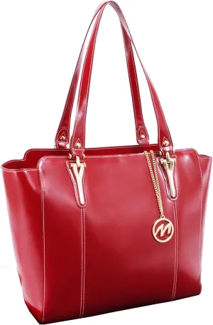 McKlein Leather Ladies' Tote with Tablet Pocket- ALICIA