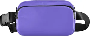 Medium Slate Blue Women Fanny Packs Bright Color Anti Theft Belt Bag Waterproof Crossbody Waist Pack