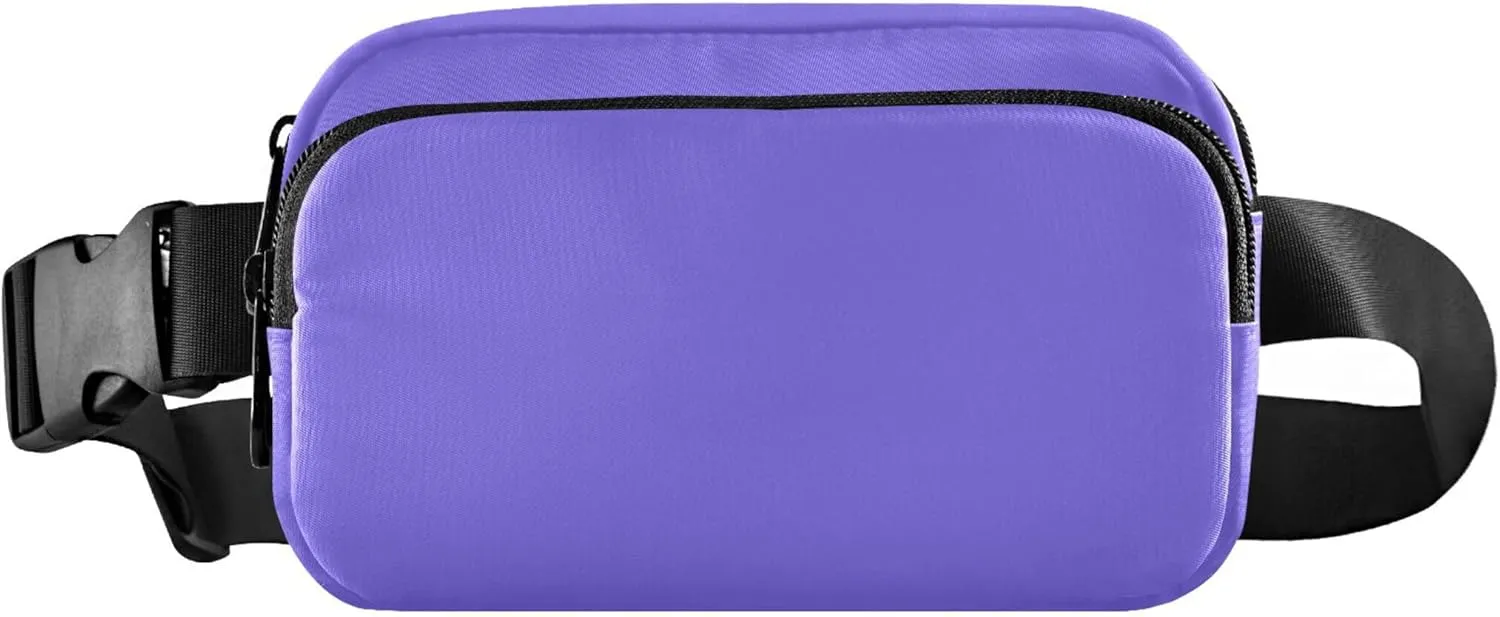 Medium Slate Blue Women Fanny Packs Bright Color Anti Theft Belt Bag Waterproof Crossbody Waist Pack
