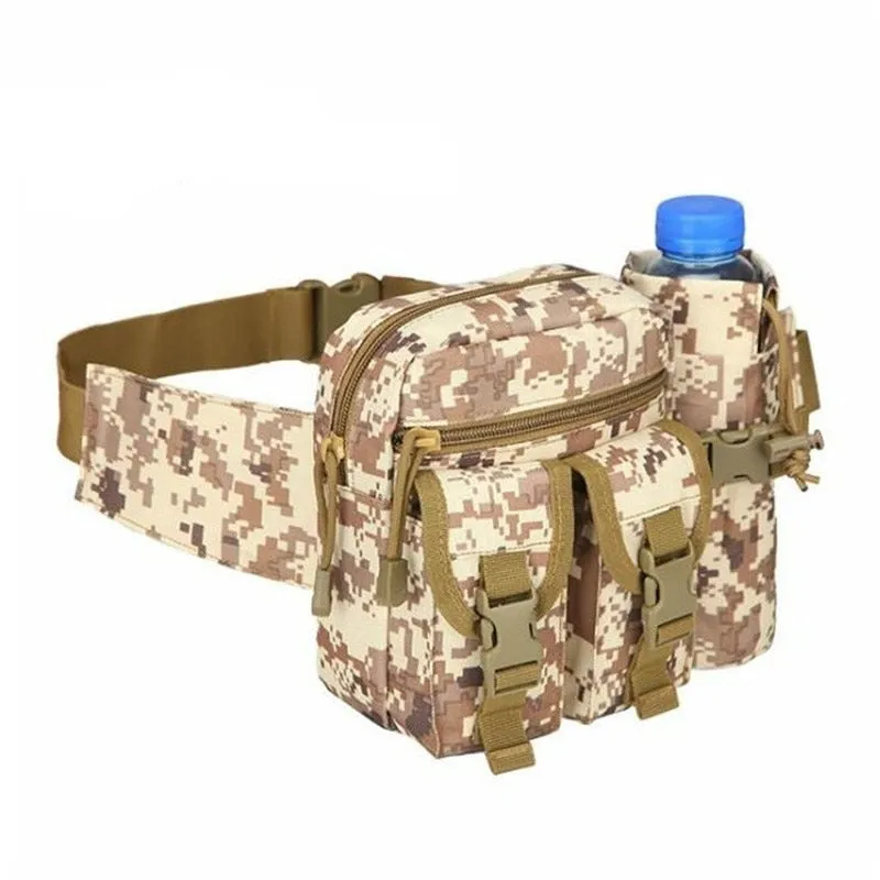 Men's Tactical Casual Fanny Waterproof Pouch Waist Bag Packs Outdoor Military Bag