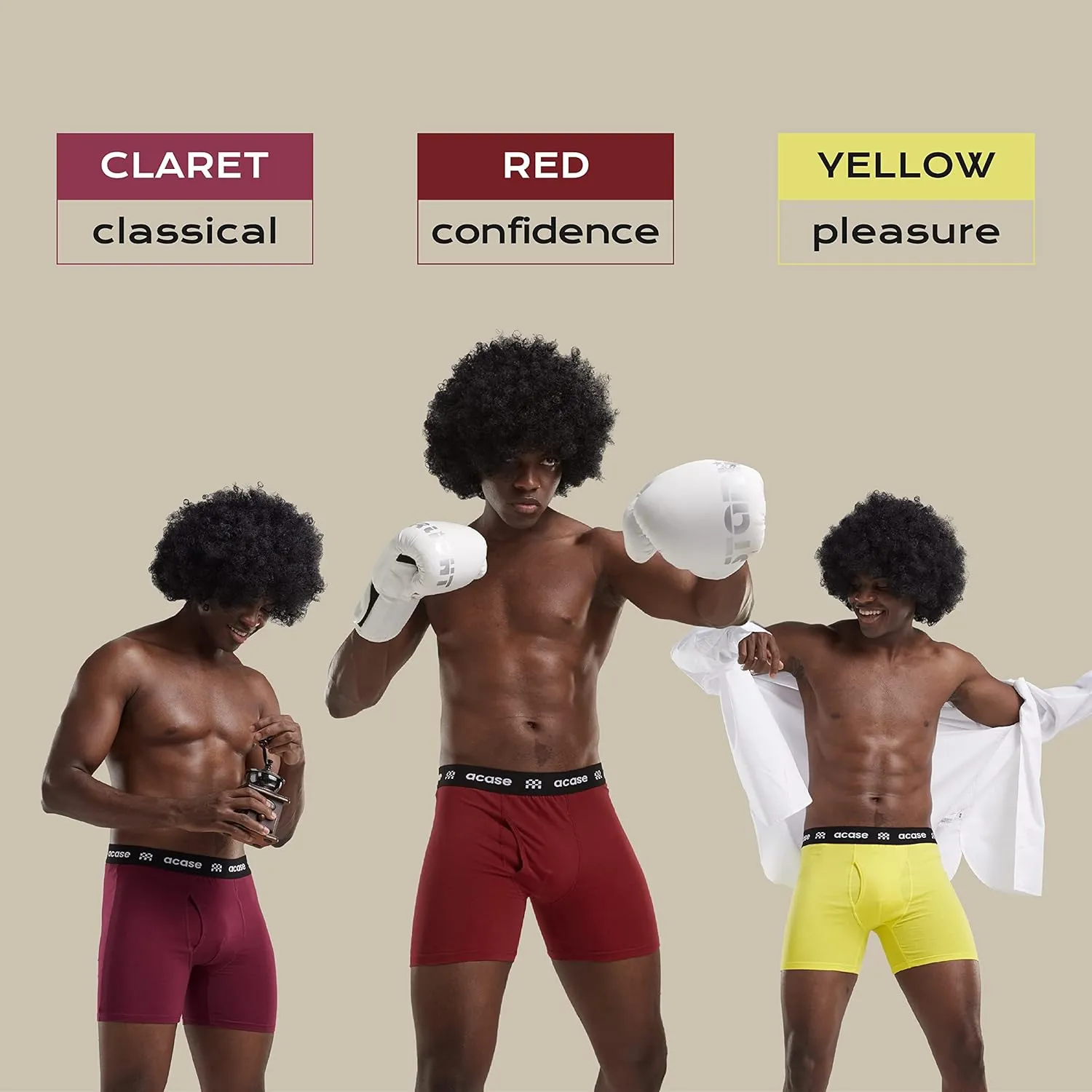 Mens Underwear Boxers Briefs Cotton Stretchy Underwear Pack Compression Boxer with Pouch Breathable Brief for Men