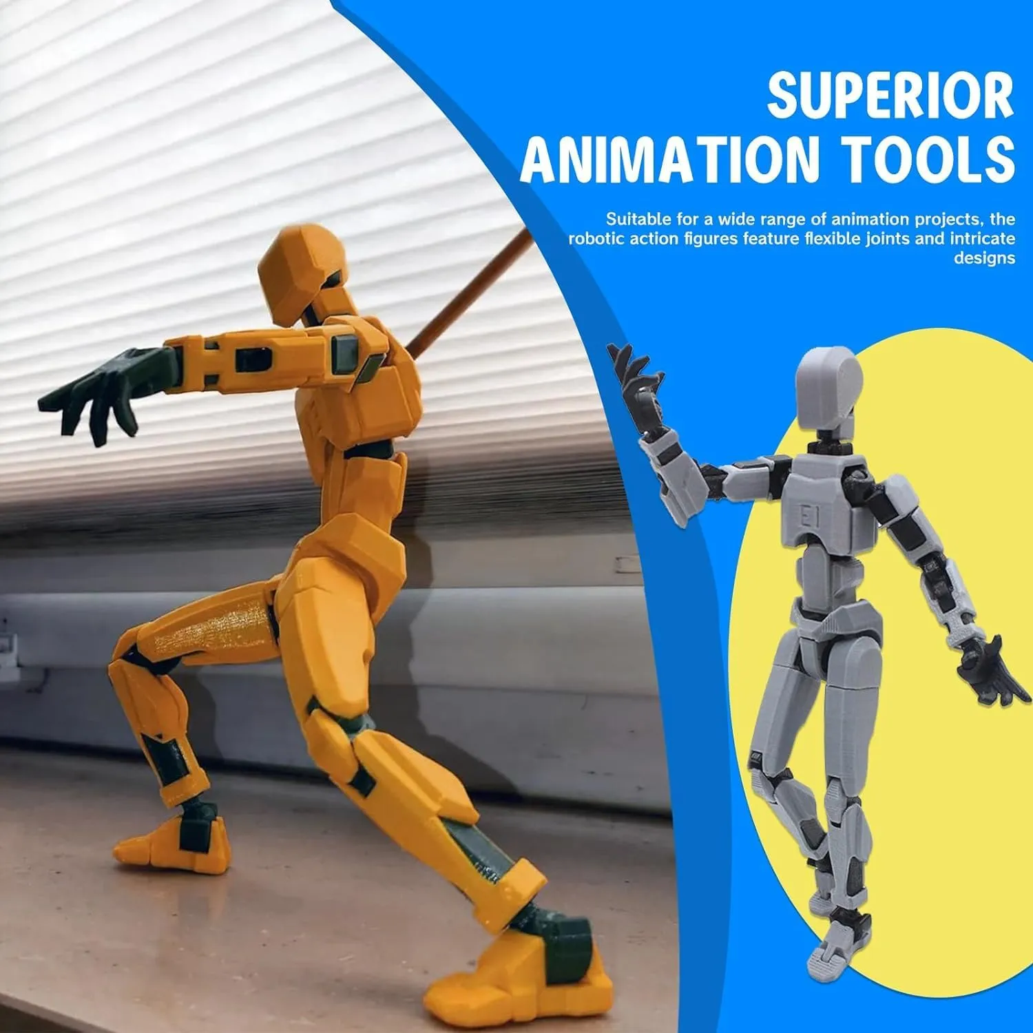 MerryXD T13 Action Figure,Assembly Completed Dummy Nova Titan Lucky 13 Action Figure 3D Printed Multi-Jointed Movable Toy Black