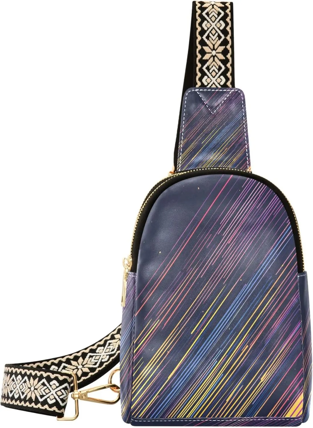 Meteor Element Crossbody Bag for Men and Women, Adjustable Shoulder Strap Sling Bag, Fanny Pack Sling Backpack Suitable for Outdoor, Running, Travelling