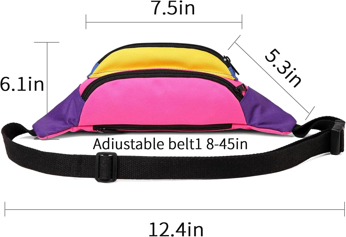 MIAIULIA 80s Neon Waist Fanny Pack for 80s Costumes,Festival Travel Party #Other