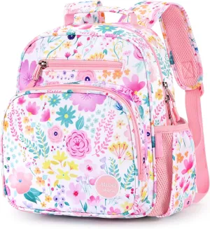 mibasies Toddler Backpack for Girls 2-4: Preschool Kindergarten Backpack - Cute Kids Backpacks for Girls - Flower Pink
