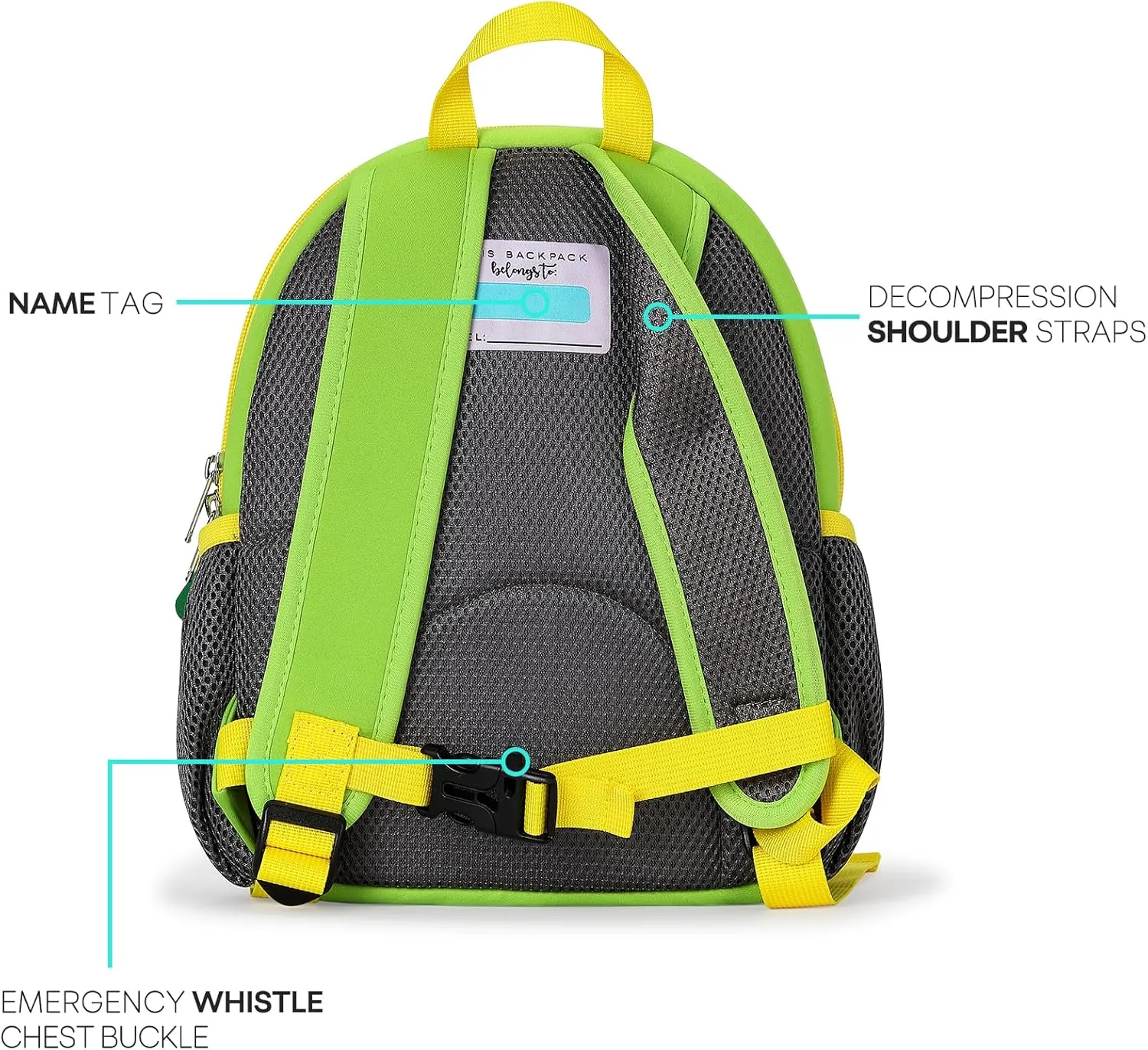 mibasies Toddler Backpacks for Boys 2-4: Baby Preschool Backpack - Kids Dinosaur Backpack for Boys Girls - 12inch Mini School Bag