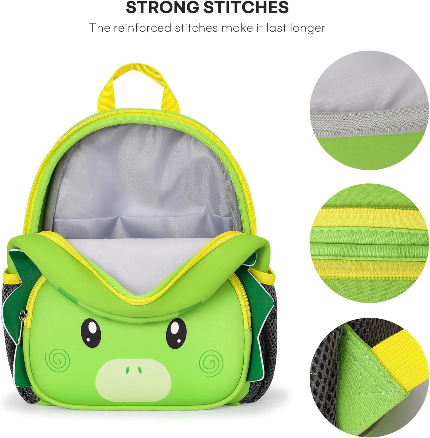 mibasies Toddler Backpacks for Boys 2-4: Baby Preschool Backpack - Kids Dinosaur Backpack for Boys Girls - 12inch Mini School Bag