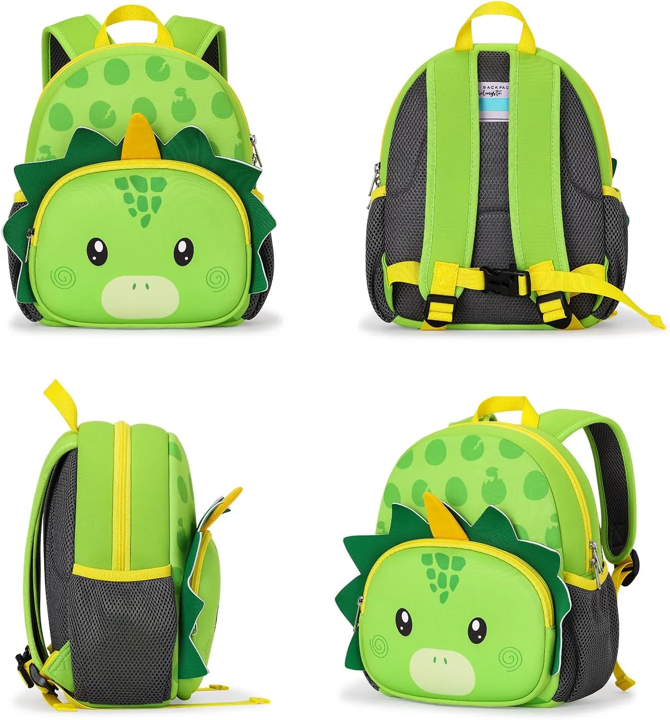 mibasies Toddler Backpacks for Boys 2-4: Baby Preschool Backpack - Kids Dinosaur Backpack for Boys Girls - 12inch Mini School Bag