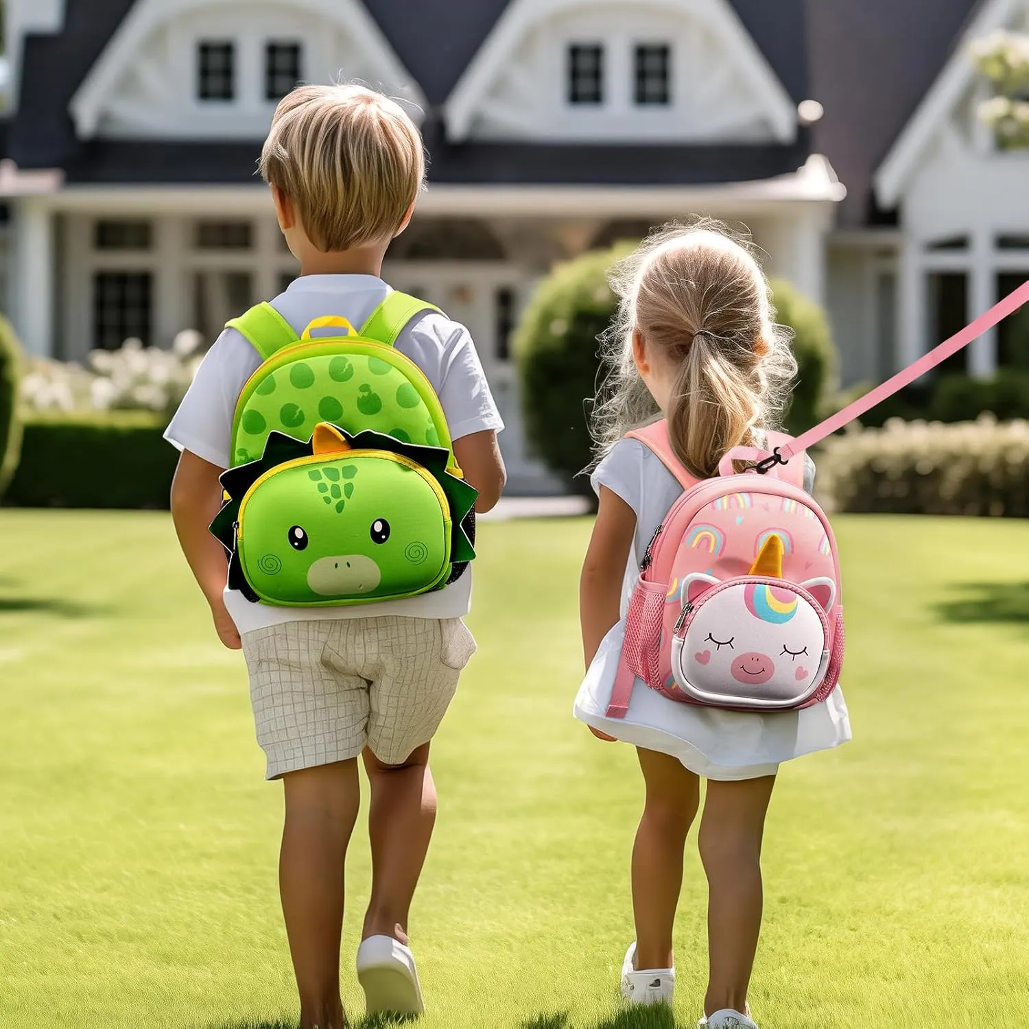 mibasies Toddler Backpacks for Boys 2-4: Baby Preschool Backpack - Kids Dinosaur Backpack for Boys Girls - 12inch Mini School Bag