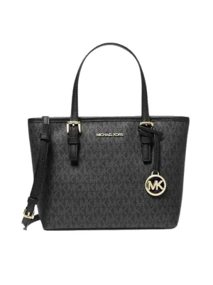 Michael Kors Jet Set Travel Extra-Small Convertible Top Zip Tote Black