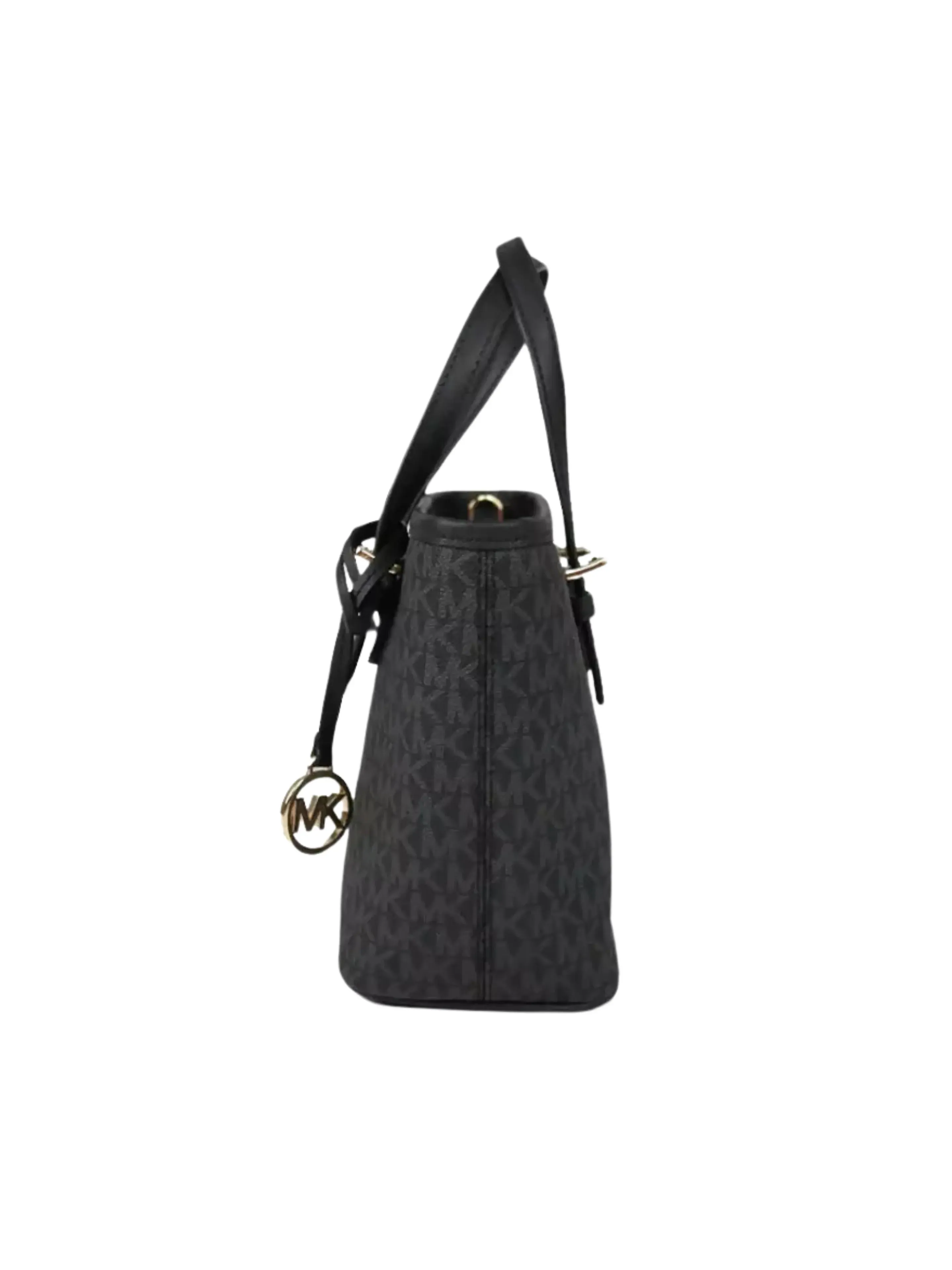 Michael Kors Jet Set Travel Extra-Small Convertible Top Zip Tote Black