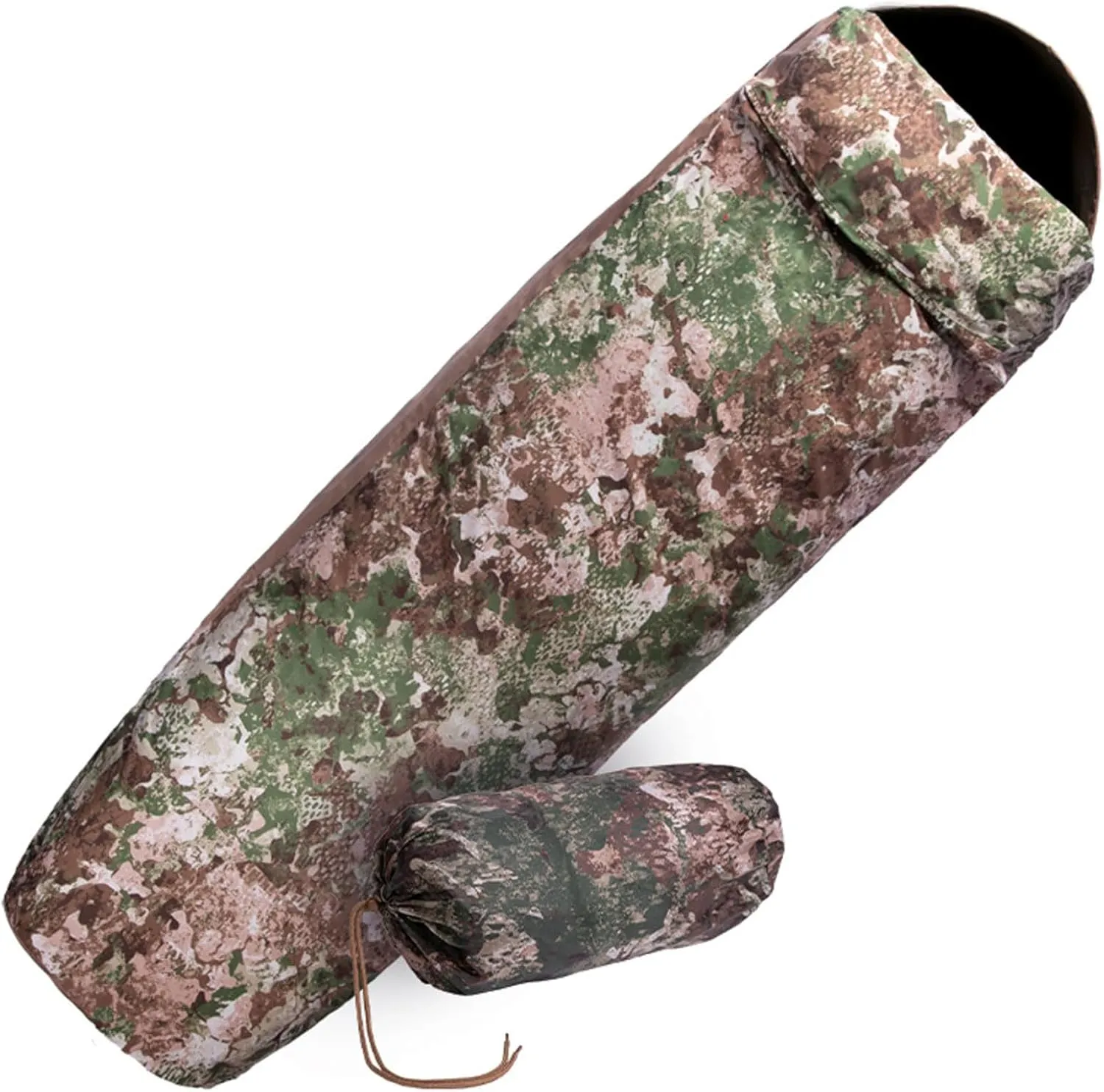 Mil-Tec Trilaminate Durable Waterproof Lightweight Breathable Tactical Outdoor Camping Hiking Generous Cut Sleeping Bag Cover with Zip Closure | Suitable for Various Sleeping Bags