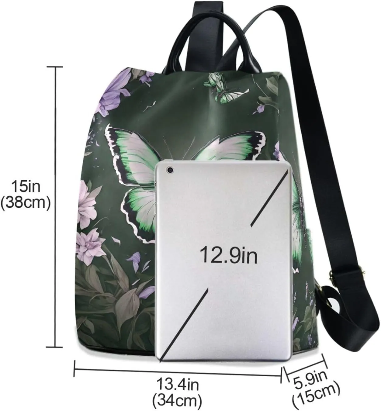Mini Backpack Women Travel Handbag Shoulder Bag Anti Theft Backpack for women for Outing Shopping Traveling Going Out Butterfly Pattern 5