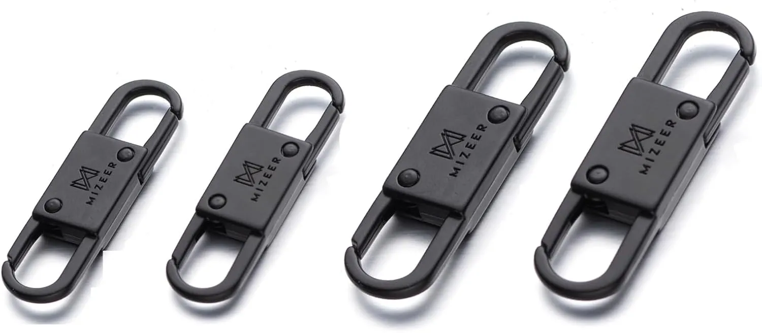 Mizeer 2 Size Zipper Clip Theft Deterrent - Anti Theft Zipper Clips Keep The Zipper Closed - Zipper Locks for Backpacks, Purses