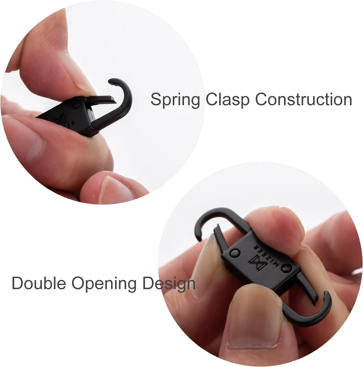 Mizeer 2 Size Zipper Clip Theft Deterrent - Anti Theft Zipper Clips Keep The Zipper Closed - Zipper Locks for Backpacks, Purses