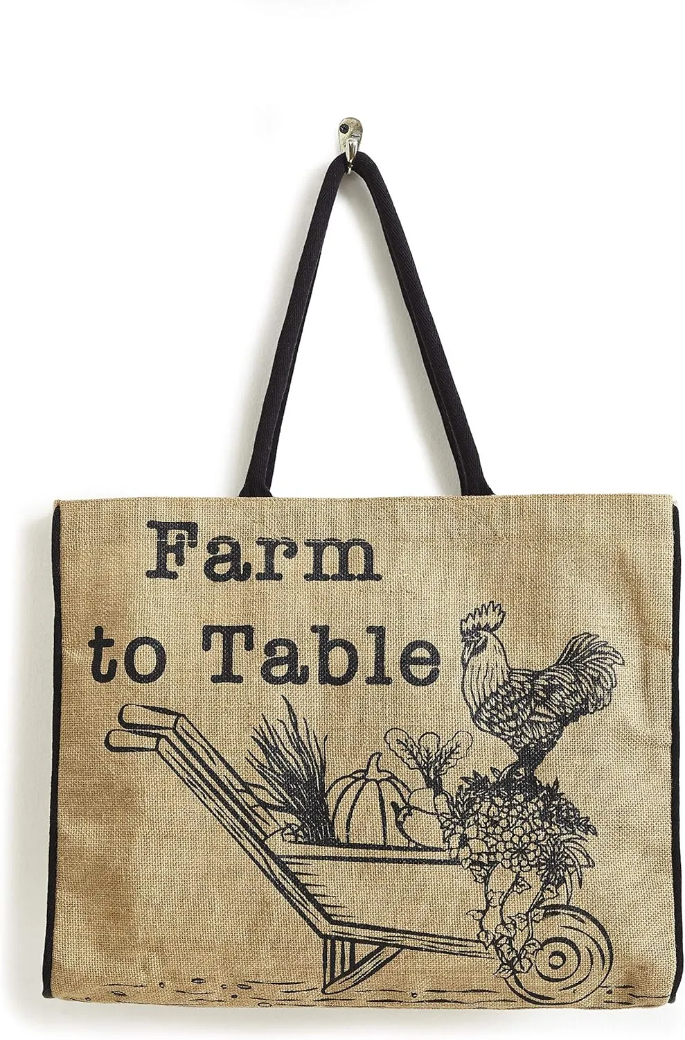 Mona B. Farmer'S Market Jute Burlap Tote Bag B-521
