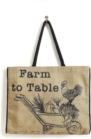 Mona B. Farmer'S Market Jute Burlap Tote Bag B-521
