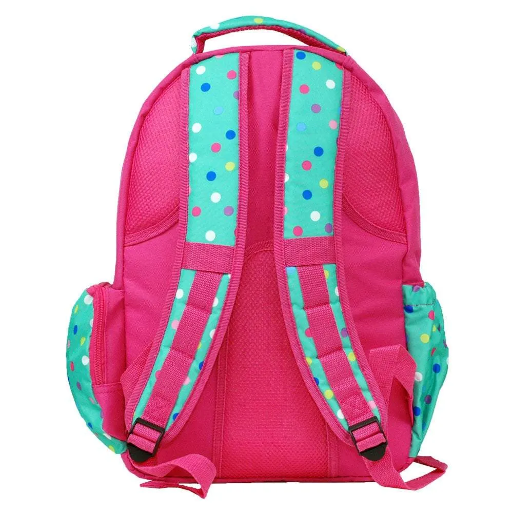 Monogrammed Lottie Dot Lunch Bag Backpack Combo