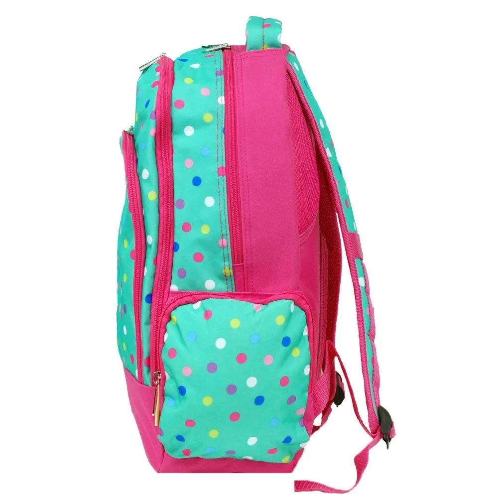 Monogrammed Lottie Dot Lunch Bag Backpack Combo