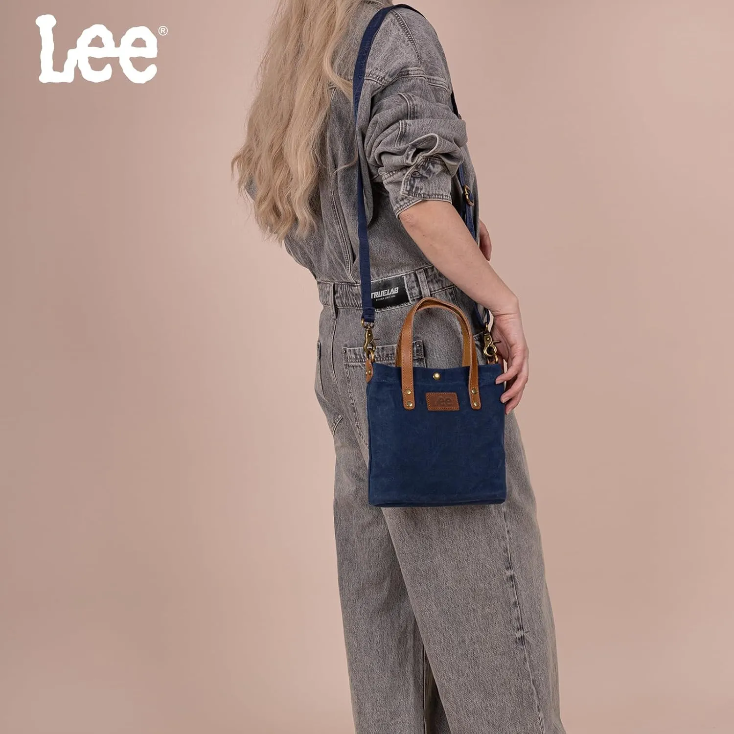 Montana West x Lee Tote Bag for Women Waxed Canvas Top Handle Handbags with Leather Handle and Strap