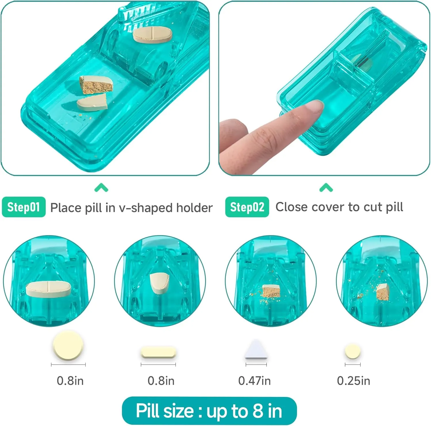 Monthly Pill Organizer 2 Times a Day–Large Capacity Portable Pill Box with Weekly Travel Bag - 30-Day Pill Case with Pill Cutter & Labels for Easy Medication Management (White)