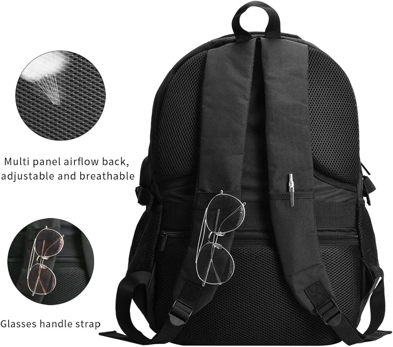 Montserratian American Badge Montserrat Flag Business Laptop Backpack Travel Backpacks Outdoor Rucksack Large Bag Daypack with USB Charging Port Multi-Pocket for Hiking Camping