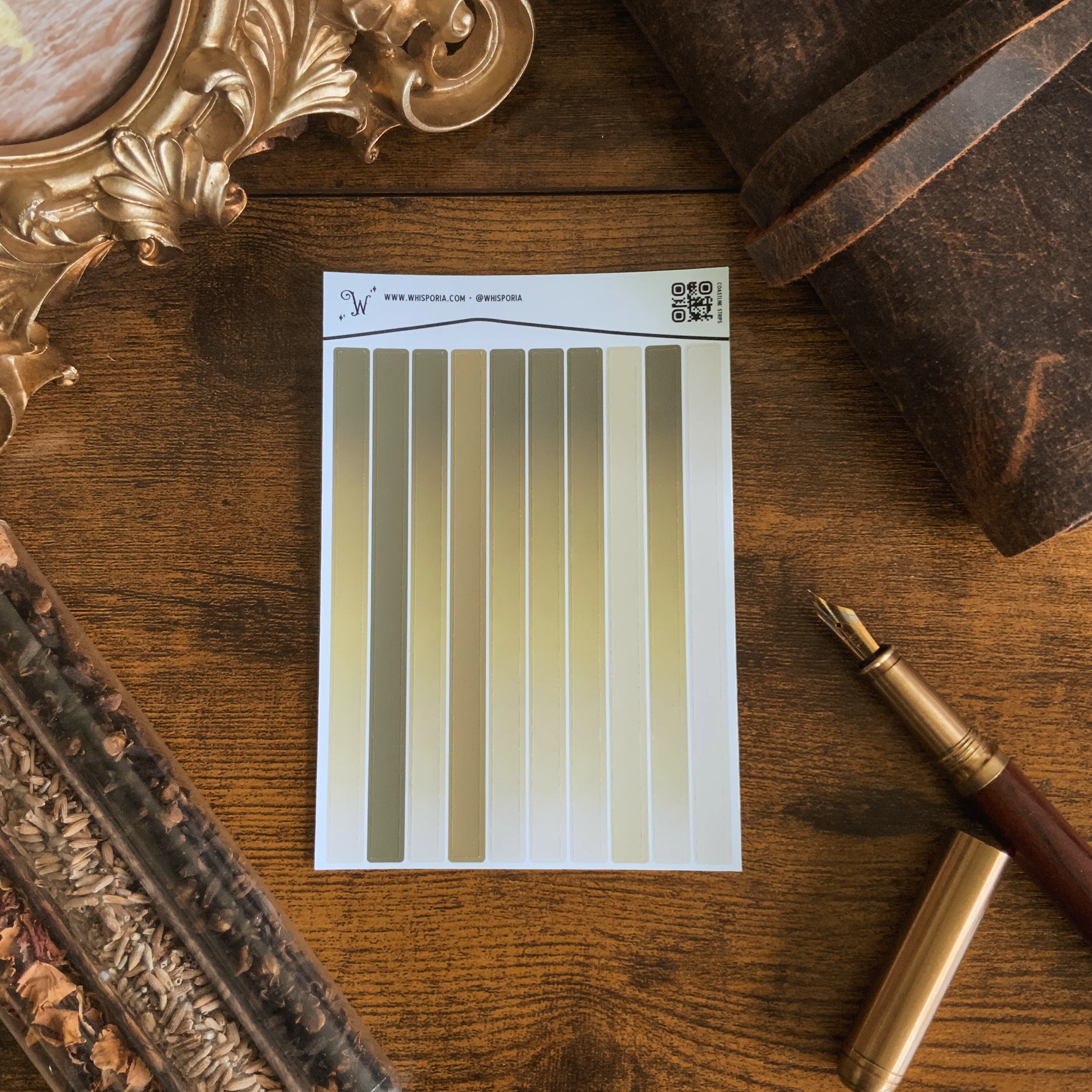 Morning Coastline Skinny Strips Small Vinyl Sticker Sheet