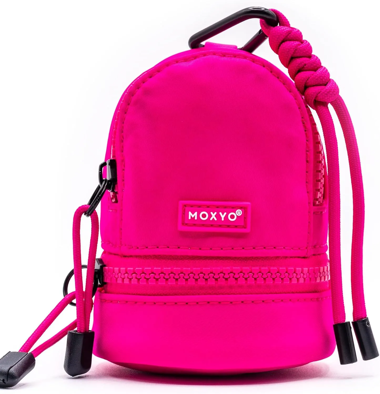 MOXYO Urban Small Nylon Mini Pack, Water Resistant Bag, Cute Mini Fashion Keychain Accessory - Pink