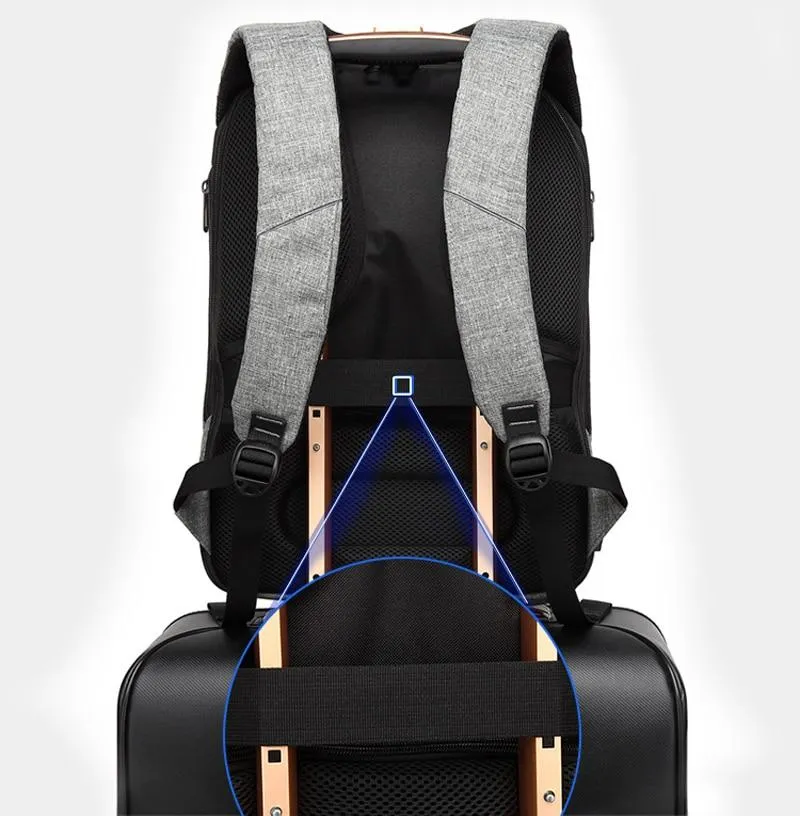 Multifunction Anti-theft 15.6" Laptop Backpack with USB Charging