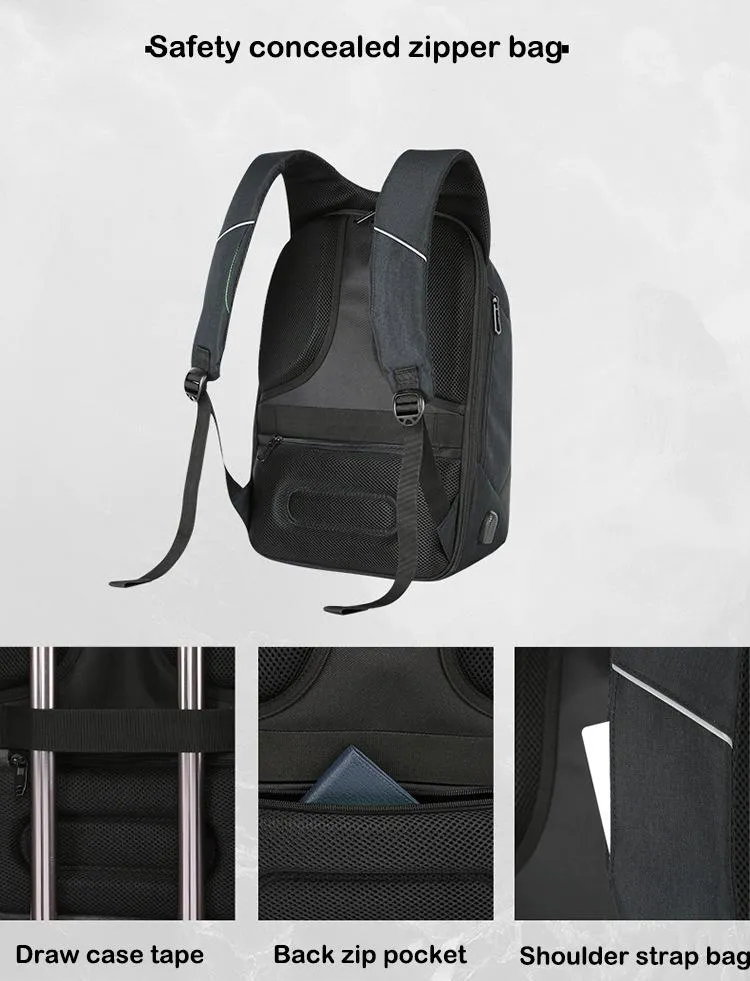 Multifunction Anti-theft 15.6" Laptop Backpack with USB Charging