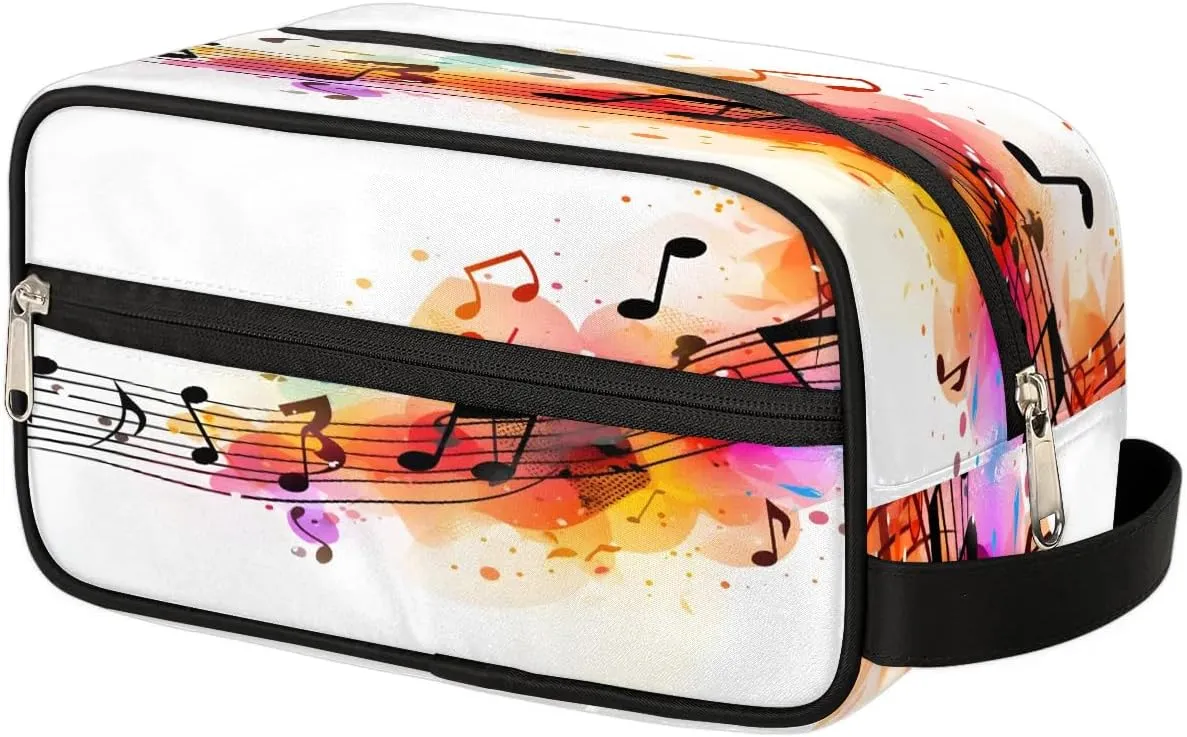 Musical Notation Toiletry Bag Dopp Kit Makeup Bag Travel Toiletry Bag for Women Men Portable Organizer Shaving Bag for Toiletries Accessories