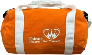 My Bag, 1980's retro gym duffle bag, ORANGE 100% cotton canvas: 18"Lx12"Wx12"H, Switch between hand-carrying, shoulder strap, and backpack mode Can withstand years of abuse, padded shoulder strap.