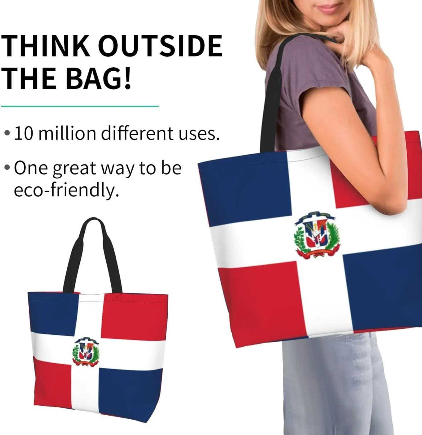 National Flag Tote Bag For Women Men, Extra Large Shoulder Tote Bag For Beach Travel Gym Grocery Shopping