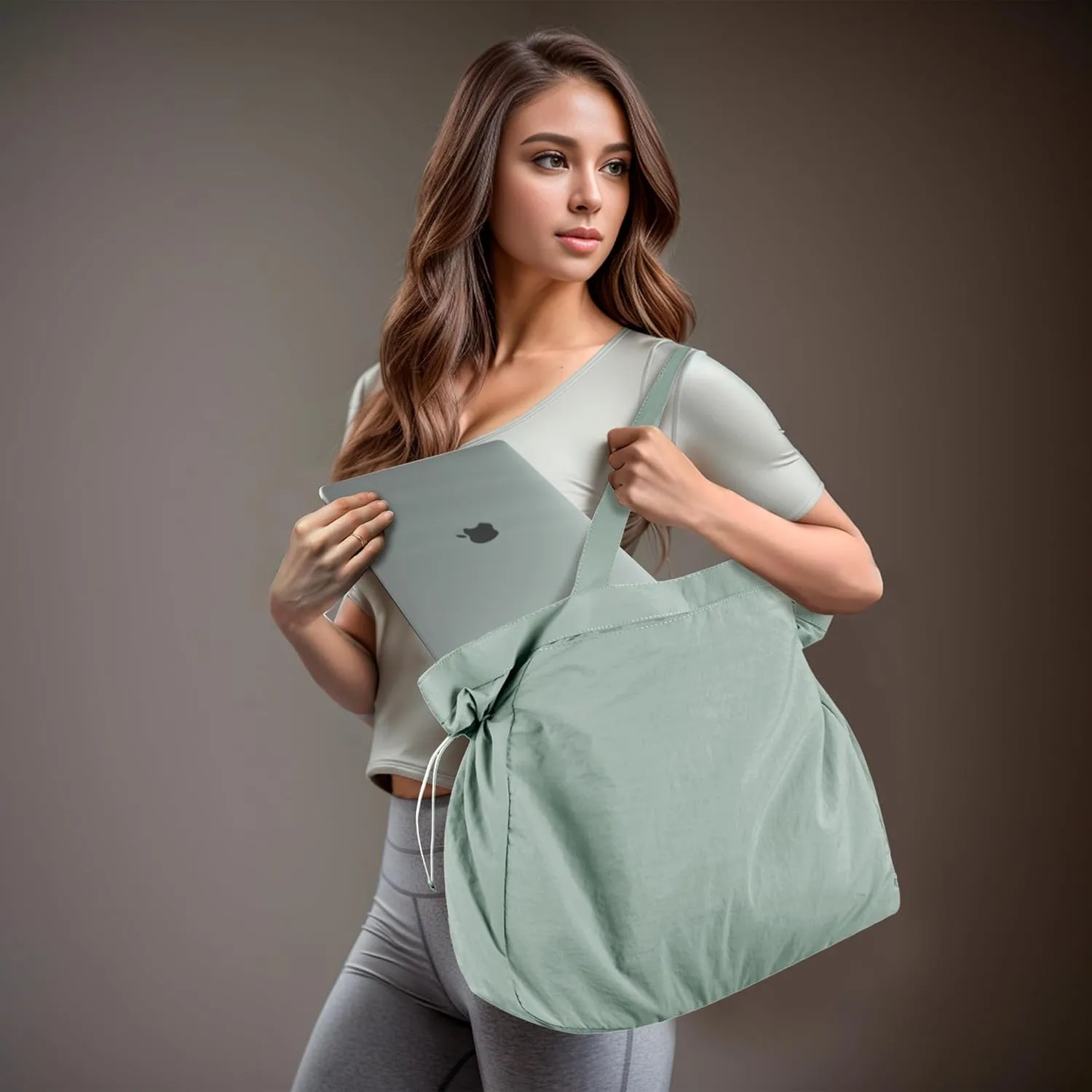 NGIL Side-Cinched Weekender Shopper Tote Bag, Large Yoga Tote Bag for Women, Shoulder Gym Tote, Nurse Essential for Work