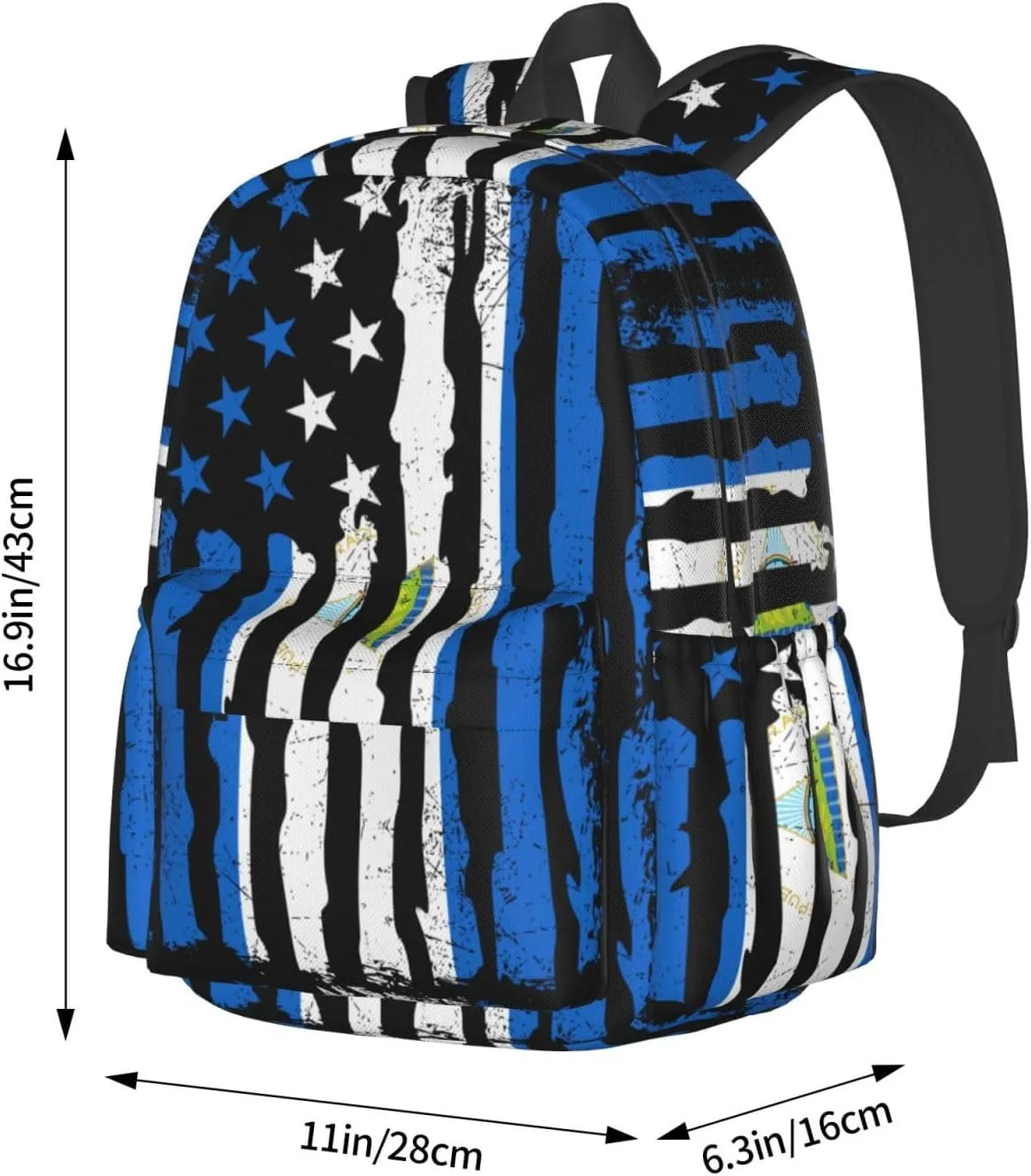 Nicaraguan American Flag Nicaragua Roots Casual Backpack Large Capacity Travel Backpacks Laptop Daypack Commuter Rucksack Adjustable Strap Sports Bags for Hiking Biking
